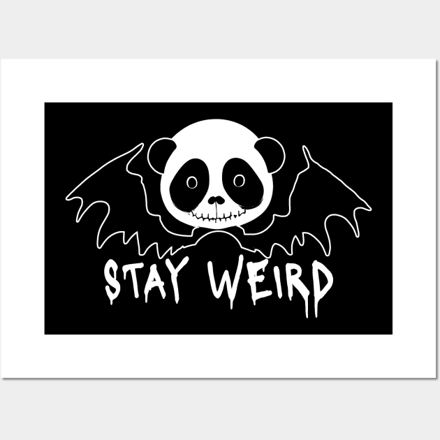 Gothic Panda with Bad Wings | Stay Weird Wall Art by IDesign23